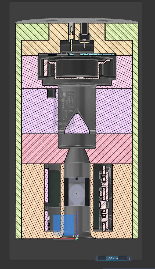 Querschnitt des BioSat CanSat